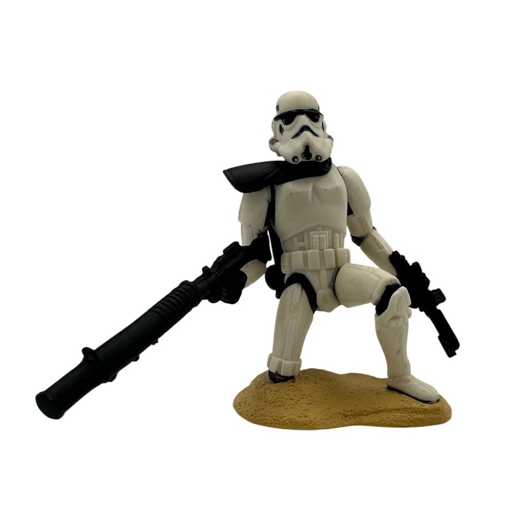 Hasbro Star Wars Sandtrooper Mini Figure 2" White 2007 Good Kneeling Pauldron